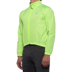 NWT $75  CANARI CYCLEWEAR Men M  Microlyte Zip Shell Jacket HI VISIBILITY